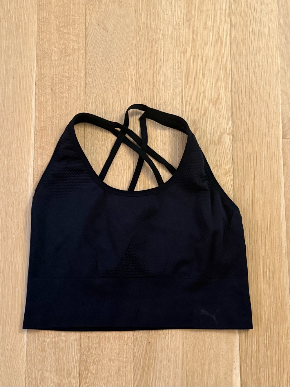 Black Strappy Women's Sports Bra from Puma